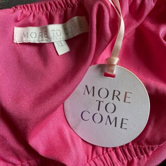 NWT More To Come Janece Keyhole Jumpsuit in Pink halter wide leg toe Revolve XL - Picture 9 of 13